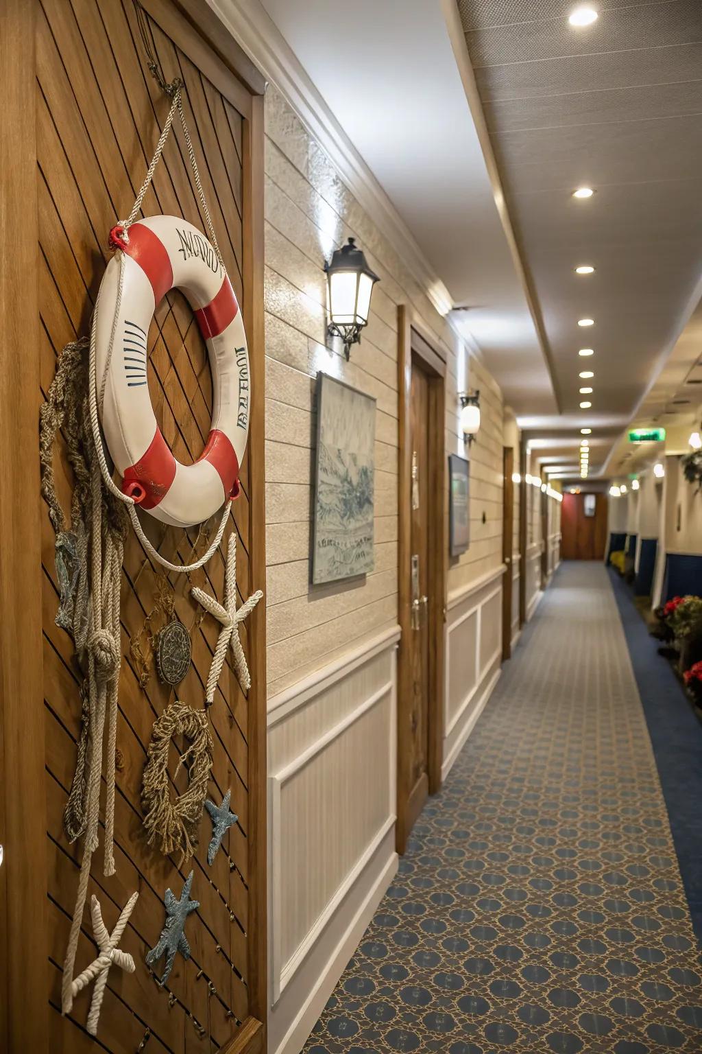 A buoy that adds a playful cruise ship flair.