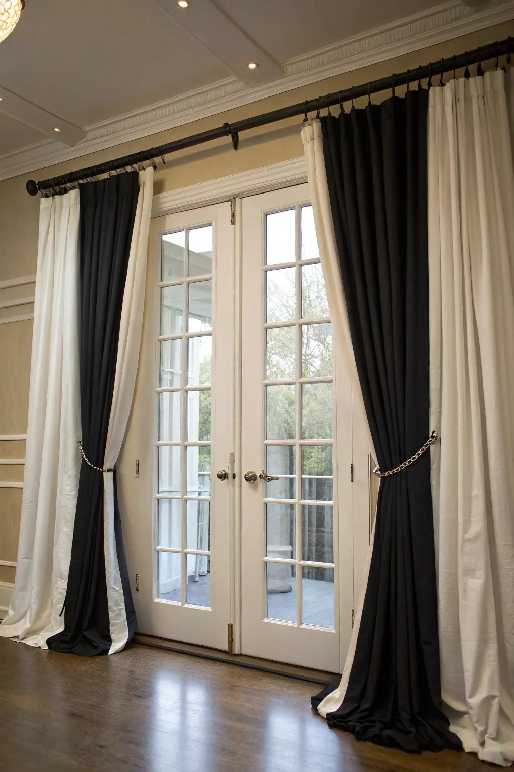 Daring contrasts make a striking design statement.