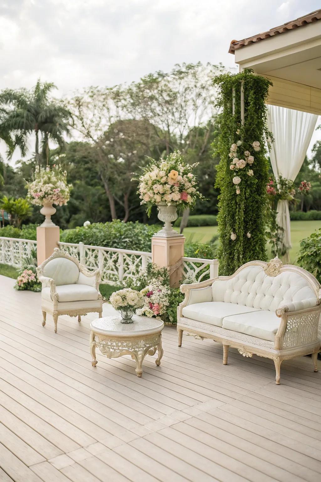 Pearl decks exude timeless elegance and sophistication.