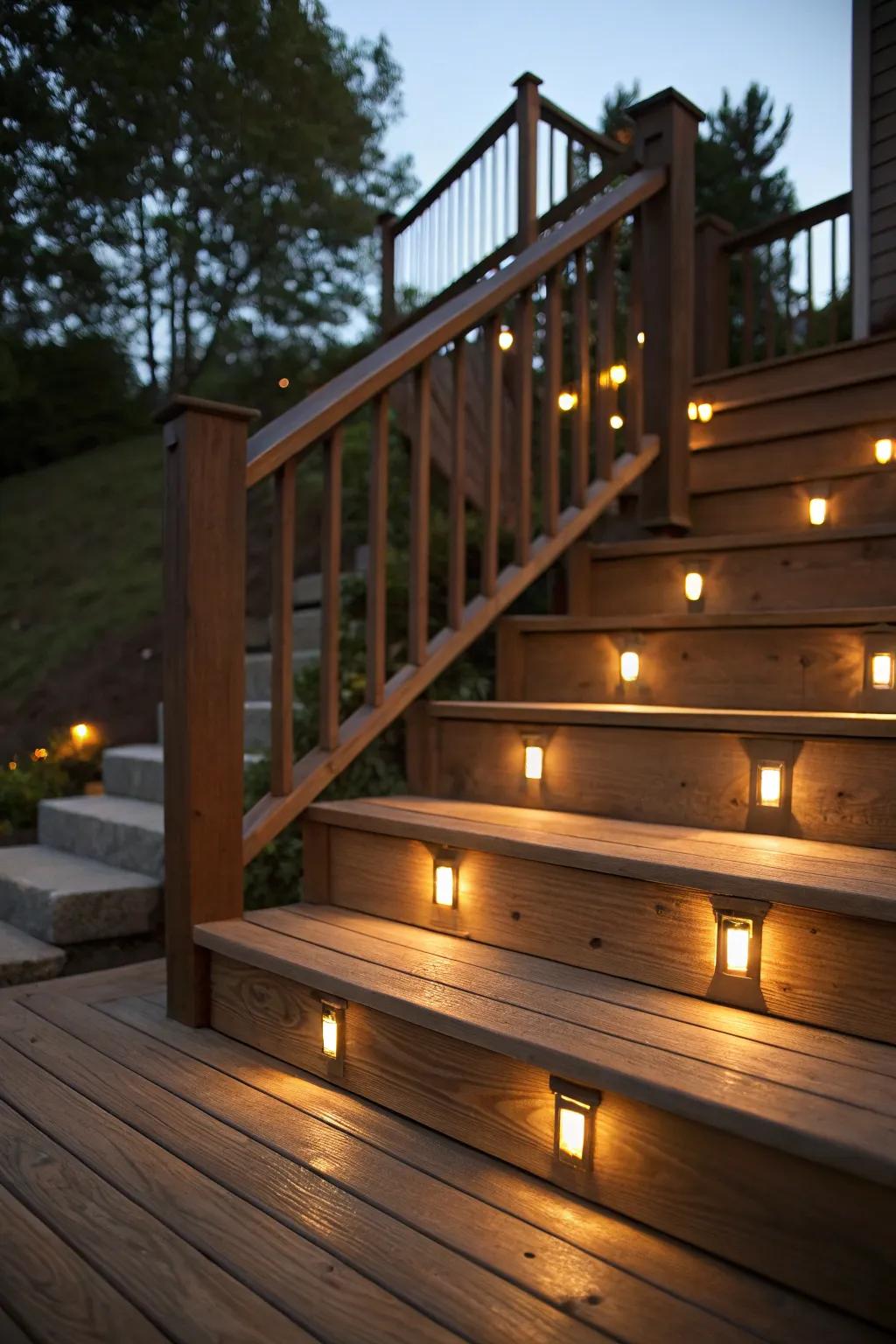 Recessed wall lights for a streamlined effect