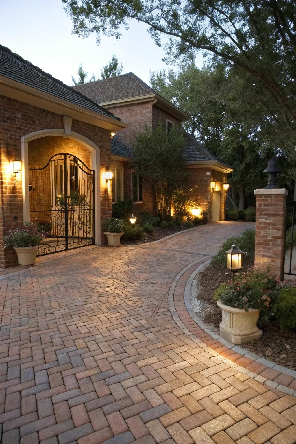 Bricks impart warmth and traditional charm to your driveway.
