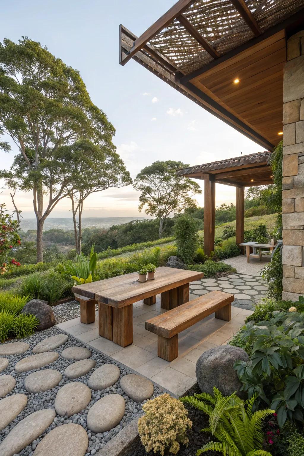 A natural drop zone brings serenity indoors.