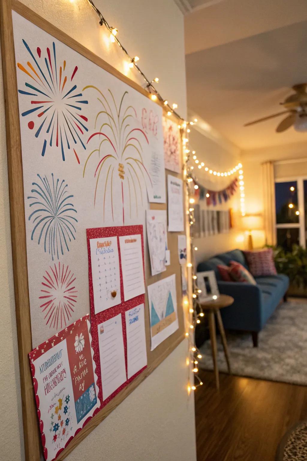 Illuminate your area through a pyrotechnics-themed board.