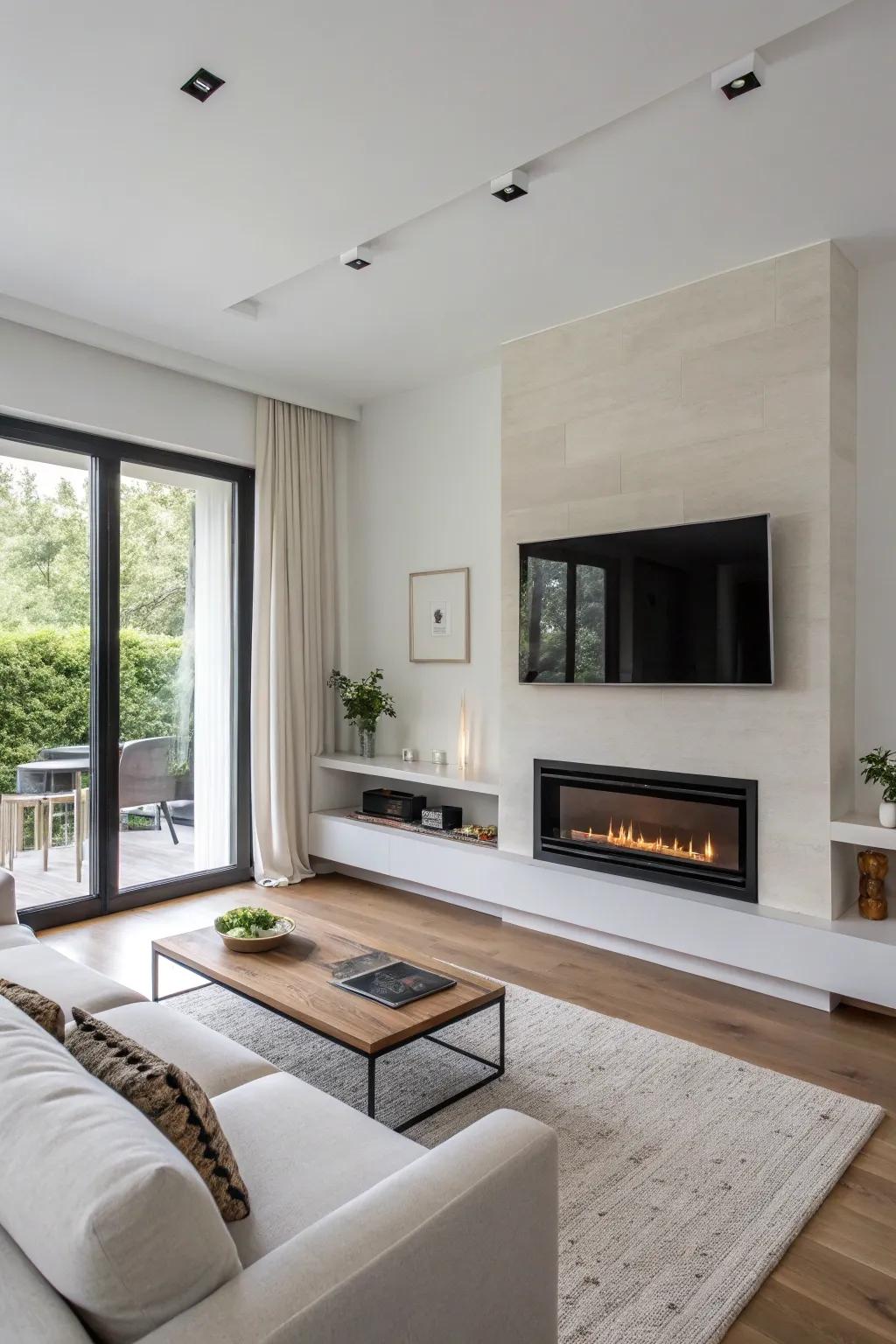 A minimalist configuration tenders ageless class and simplicity.
