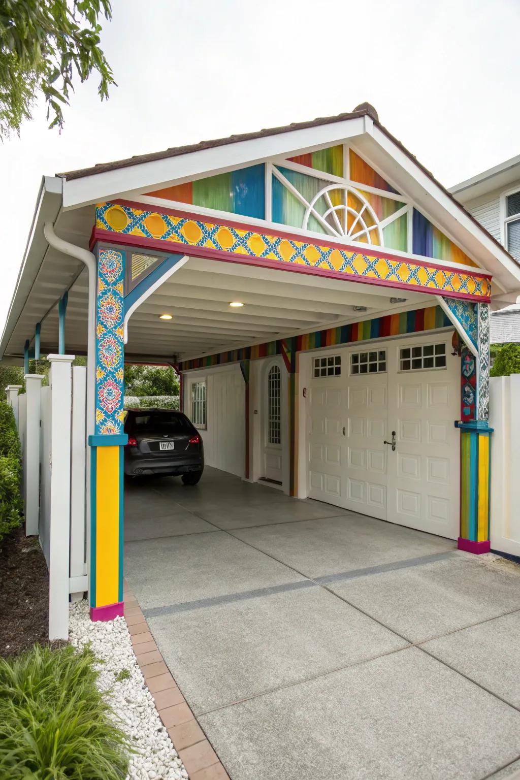 Express your style with colorful accents on your carport.