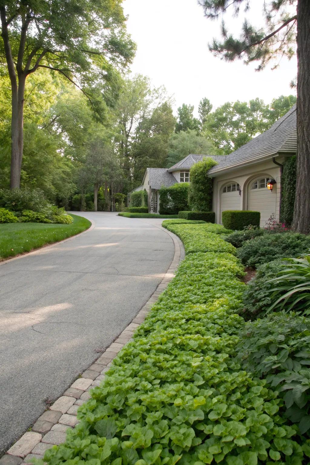 Eco-conscious ground covers cultivate a verdant and minimal-maintenance vista.