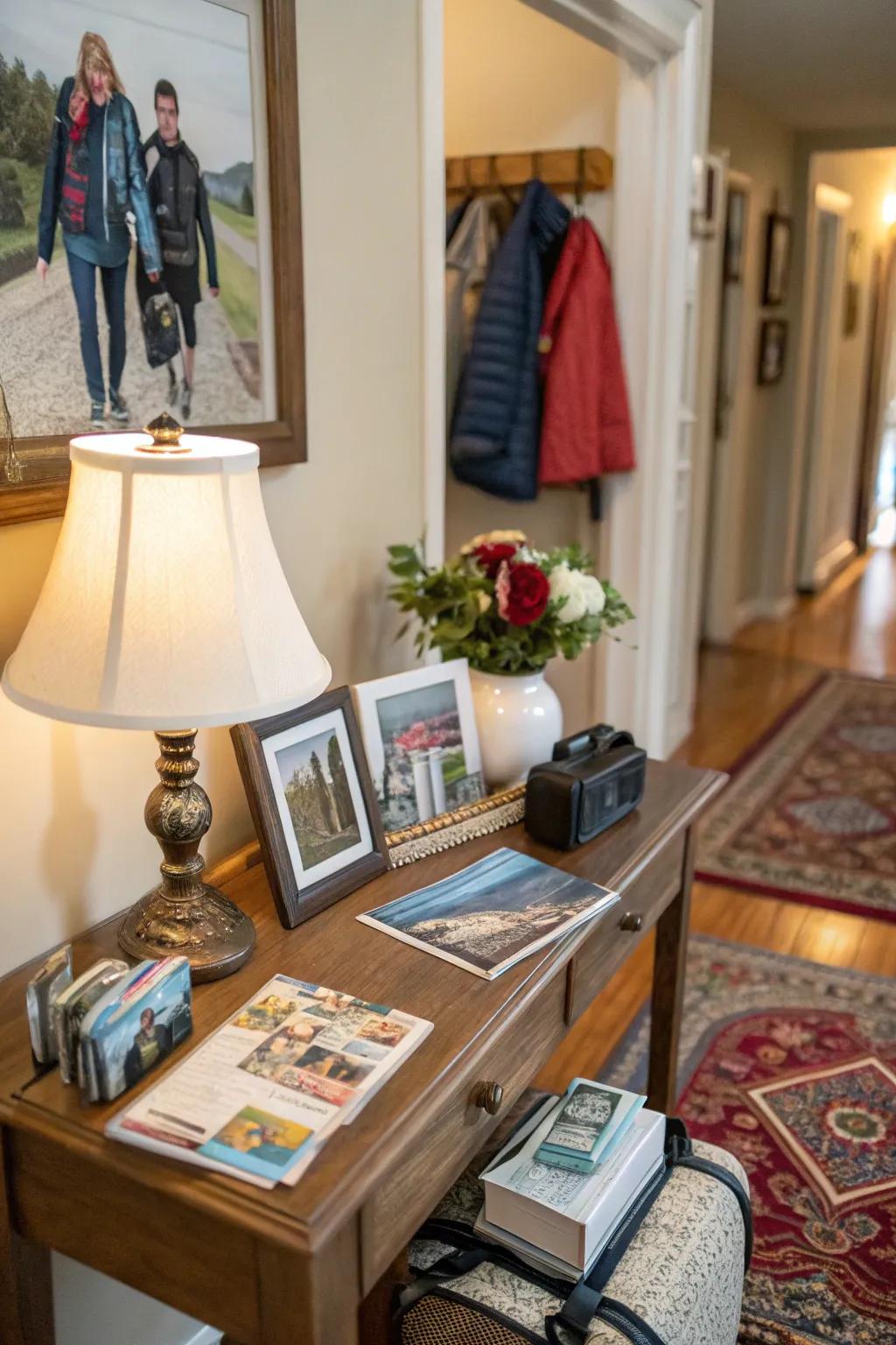 Personal mementos make your entryway truly unique and personal.