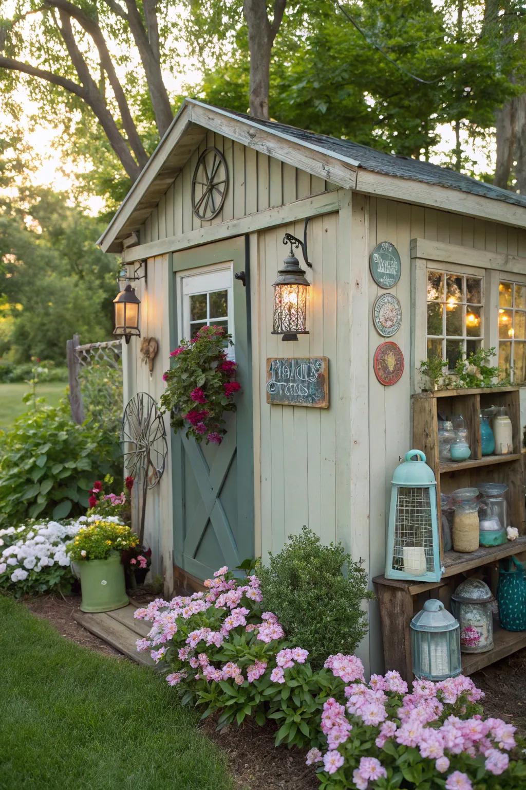 Repurposing adds distinctive, eco-friendly charm.