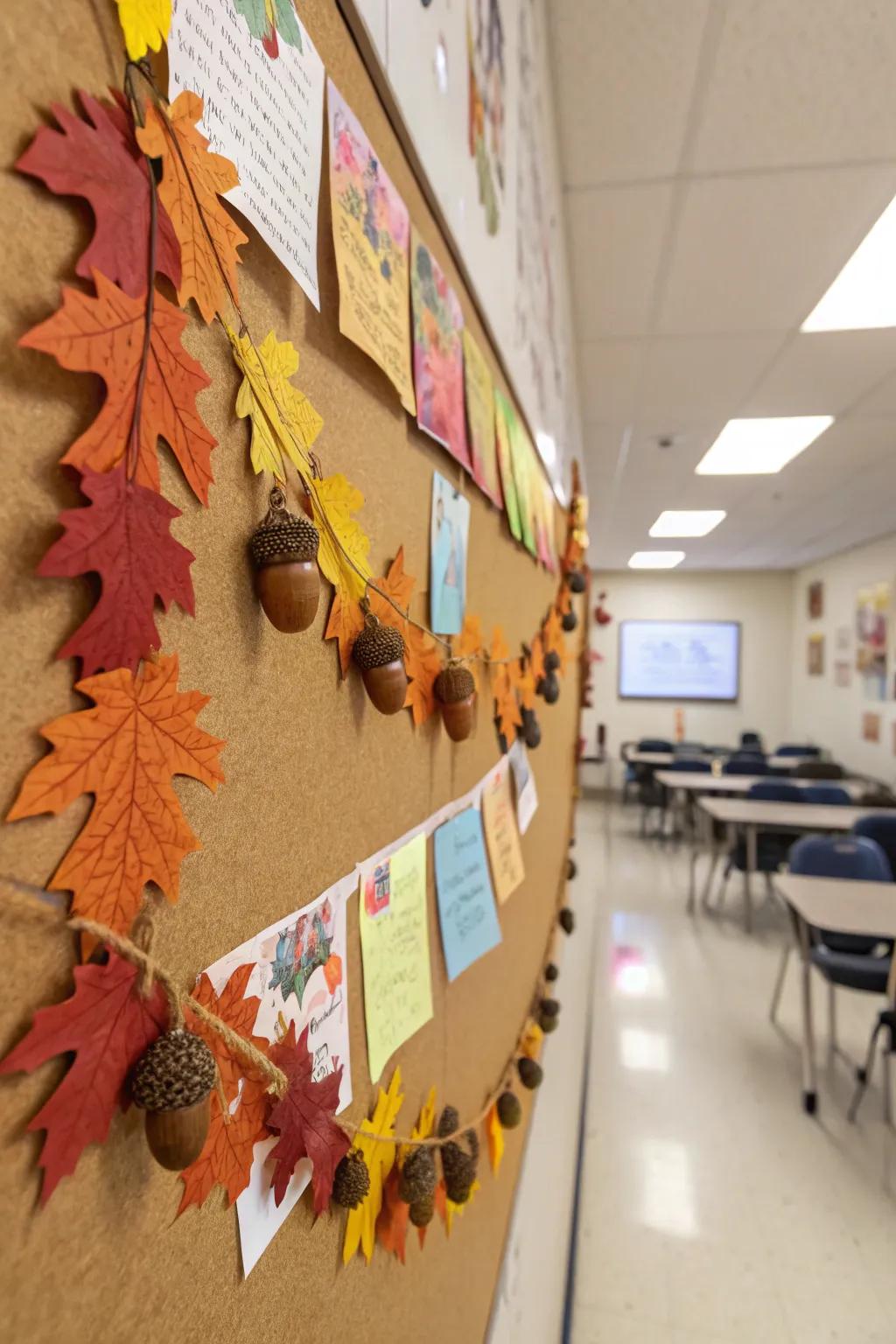 Autumn Festivities Garland conveys a celebratory atmosphere to any chamber.