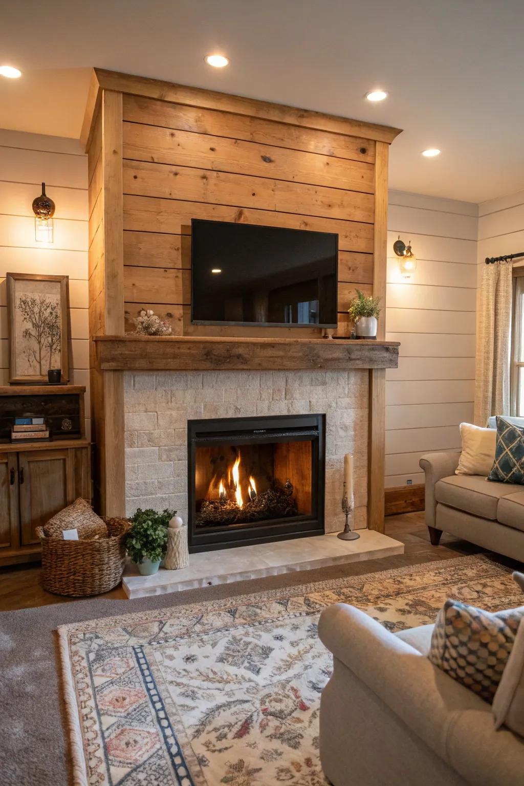 Shiplap adds character and warmth.