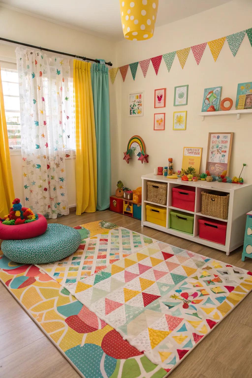 Playful patterns spark creativity and joy in children’s spaces.