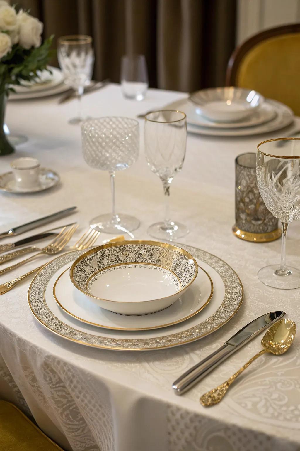 Luxurious table settings make every meal feel special and celebrated.