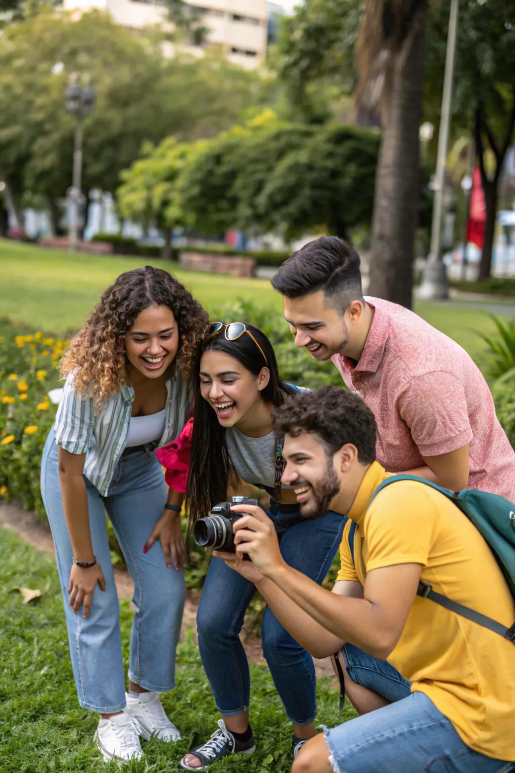 A lively picture hunt adds excitement to Friendsgiving.