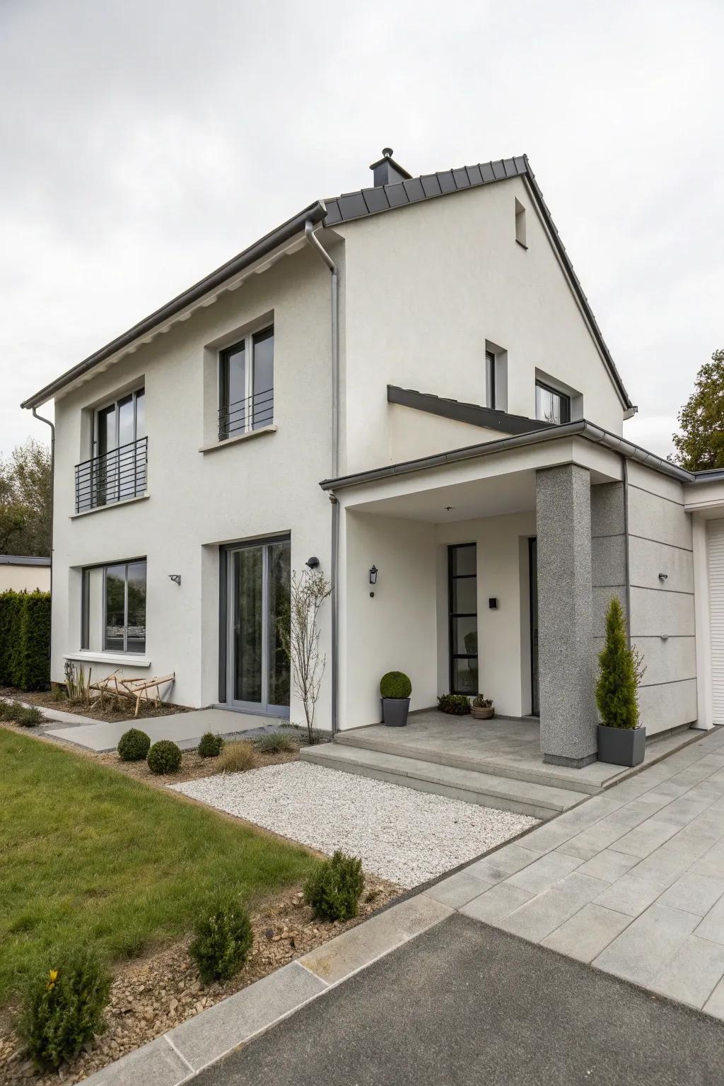 A minimalist facade for a contemporary look.