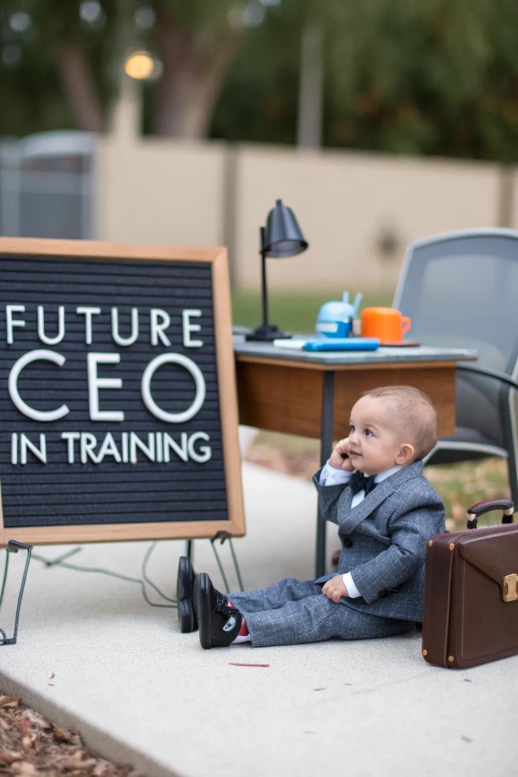 A playful reference to your baby's bright future.