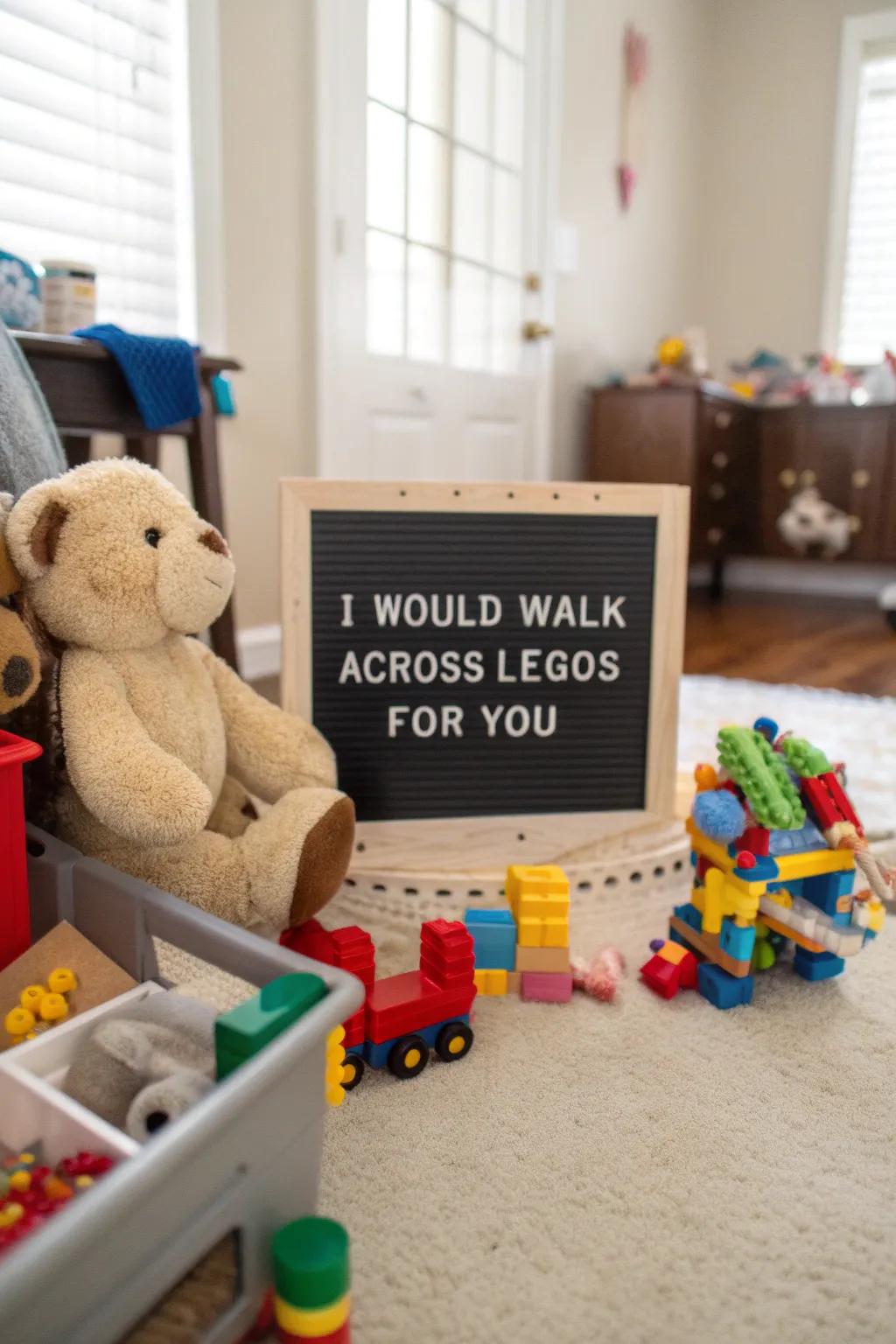 A loving nod to the trials of parenthood.