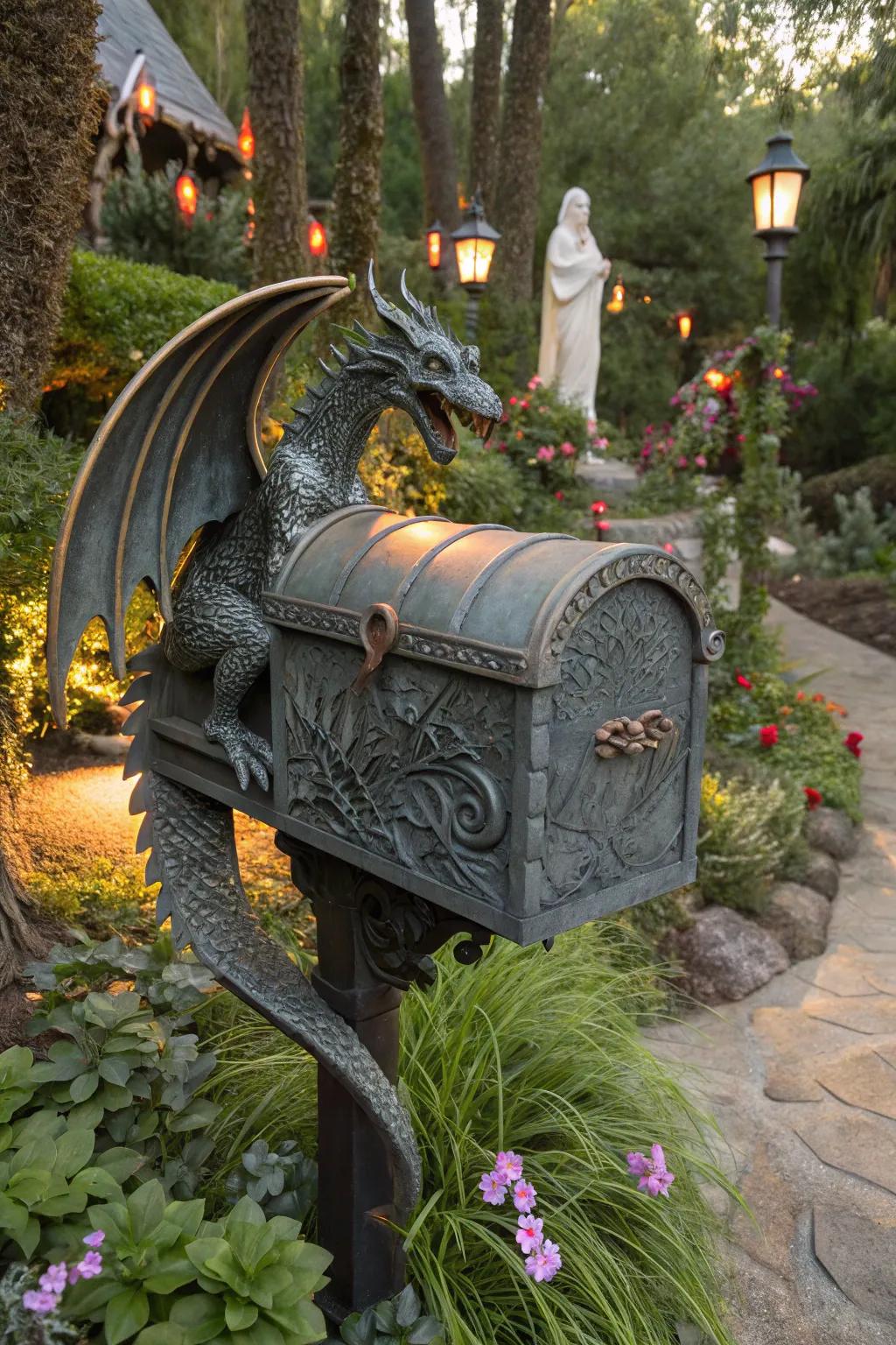 A mythical creature letterbox that guards your letters with legendary strength.