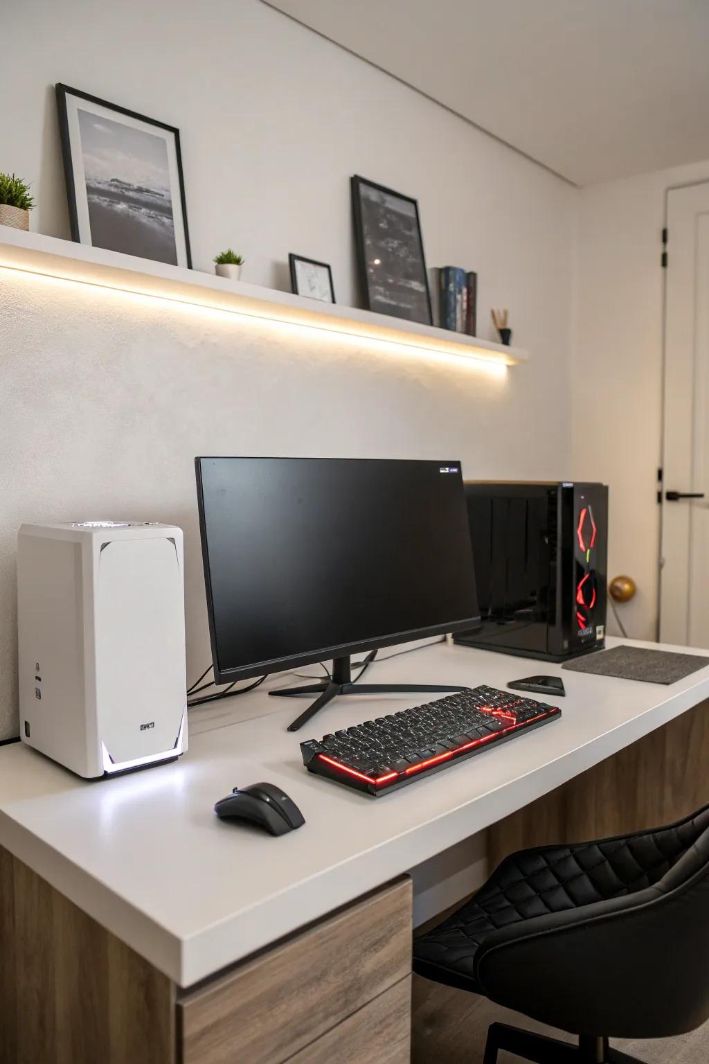 Focus on what matters with a minimalist gaming setup.