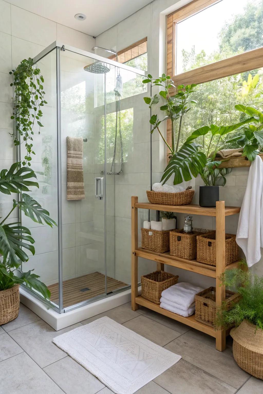 Pick sustainable products for an eco-friendly shower.