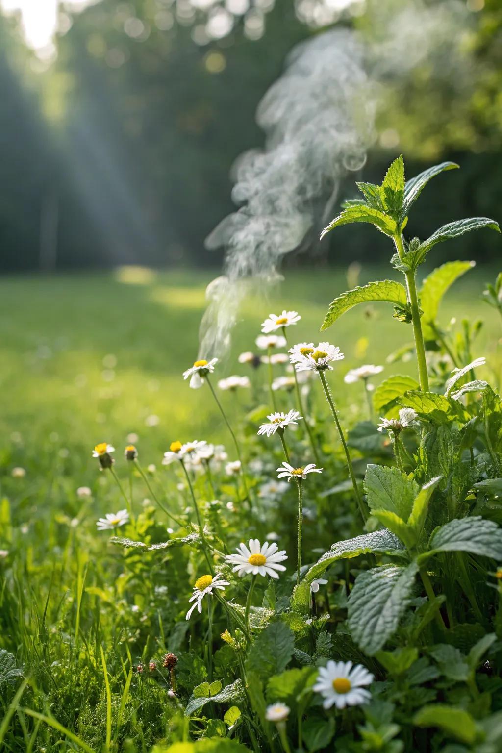 Herb lawns supply fragrance and practicality in the garden.