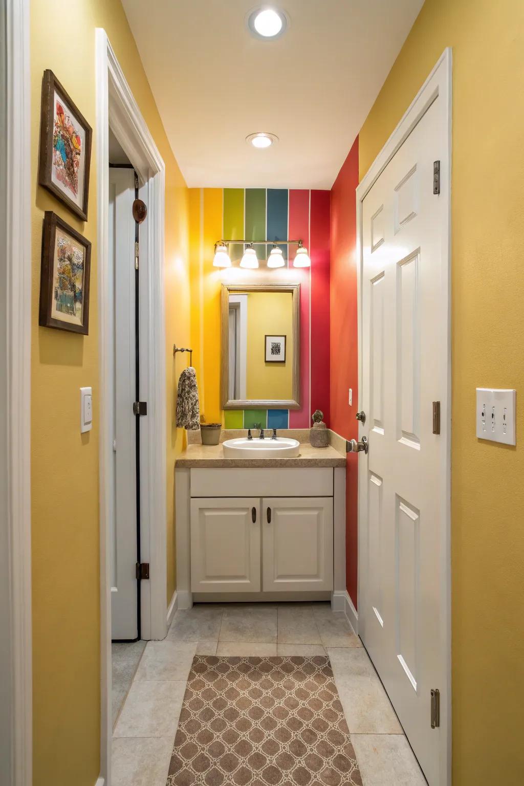 A pop of color can energize and personalize the area.
