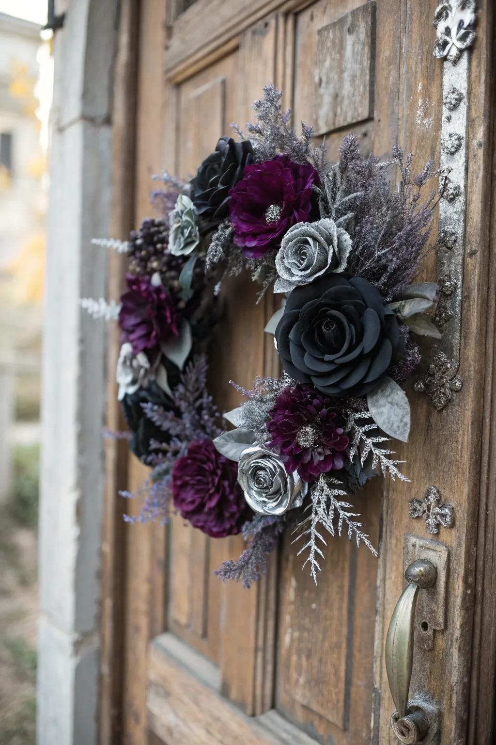 Fashion a hauntingly exquisite garden via this floral wreath.