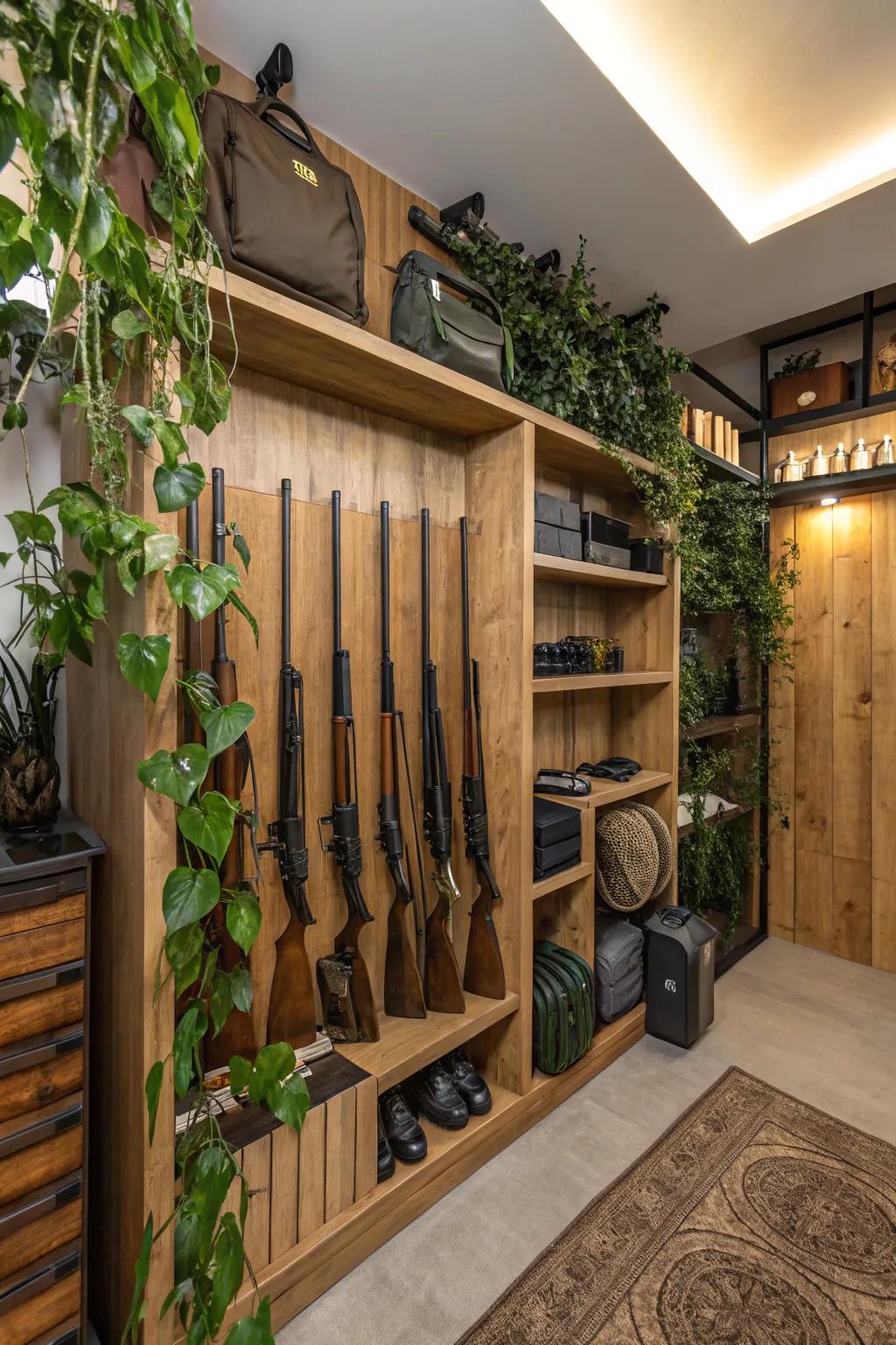 Nature-inspired touches create a calming ambiance.