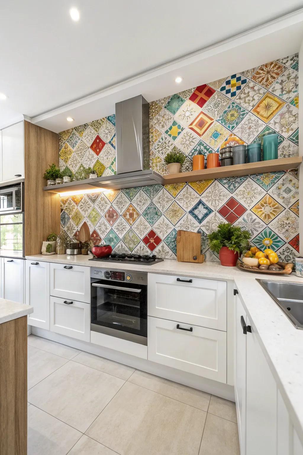 A new backsplash revitalizes your kitchen with style and color.