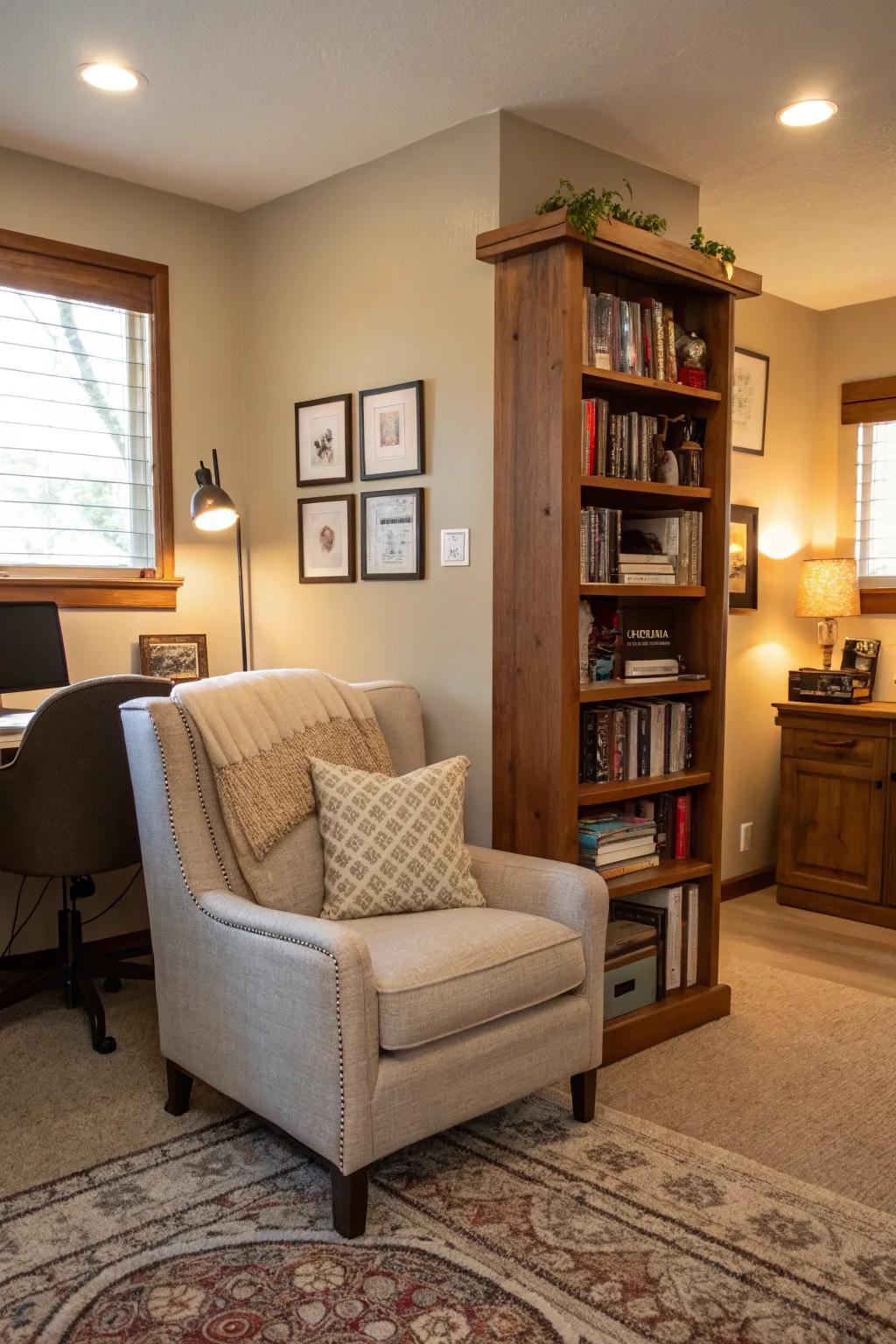 Perusing niches offer a serene space for unwinding and reflection.