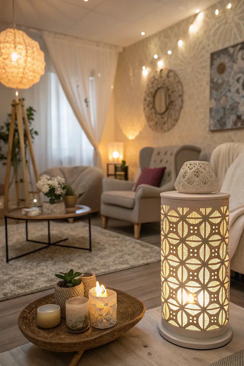 Accent lighting can create drama and focus.