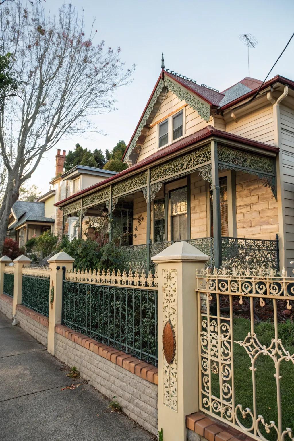 A stylish fence frames the property beautifully.