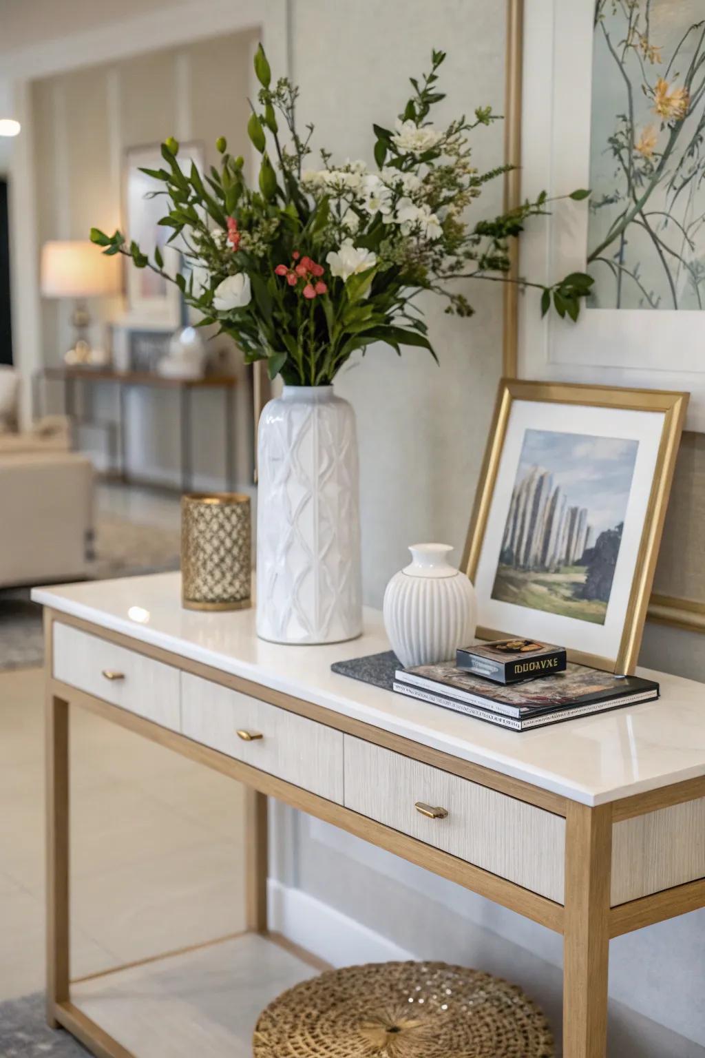 A minimalist approach emphasizes simplicity, elegance, and carefully chosen pieces.