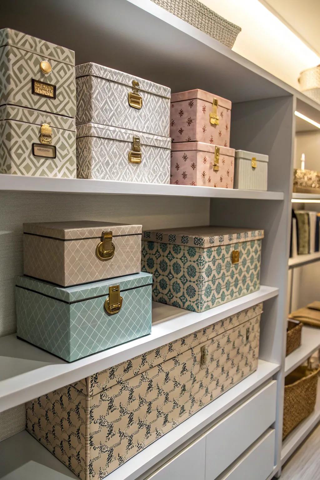 Decorative boxes combine function and beauty.