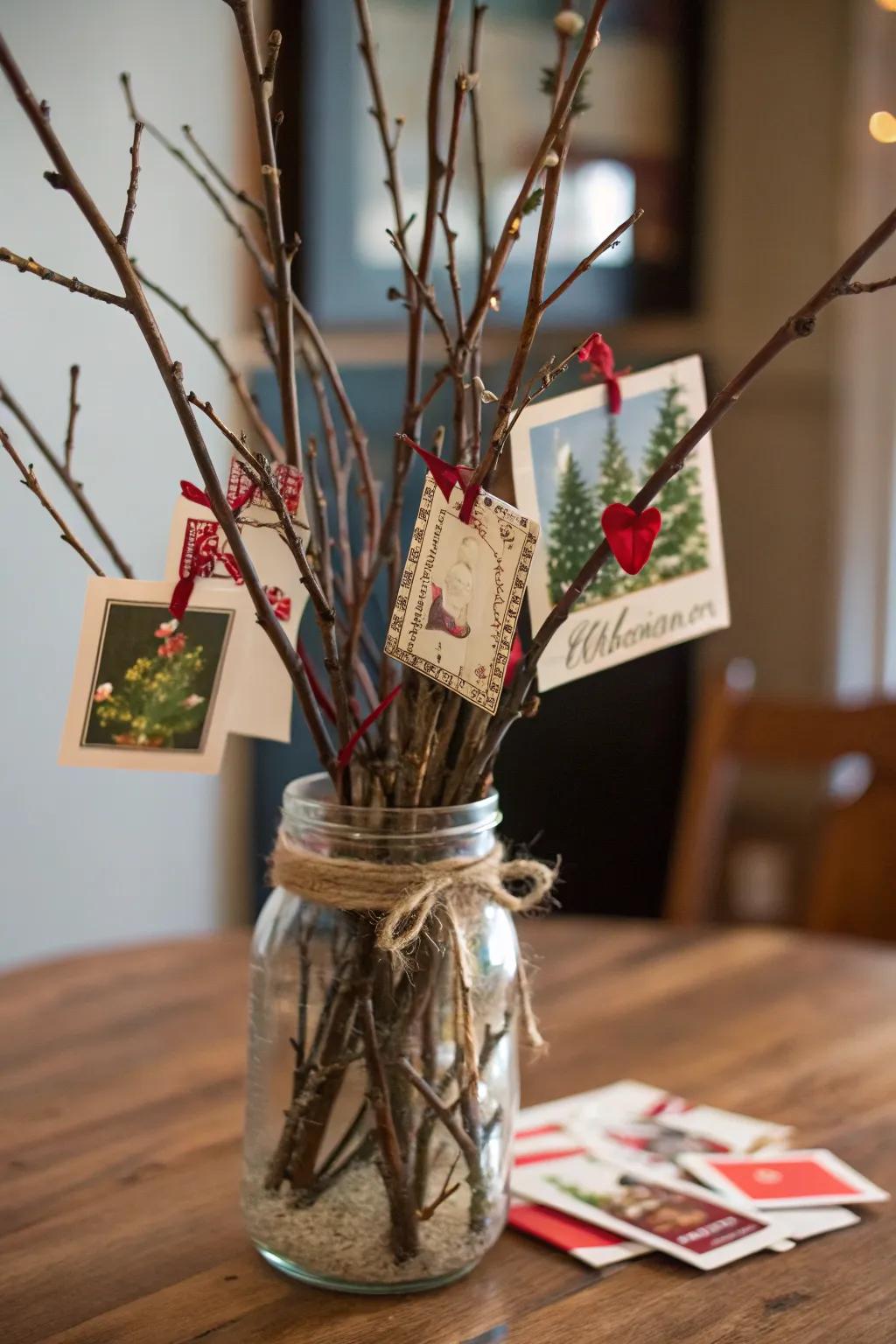 Canning jars compose delightful card centerpieces.