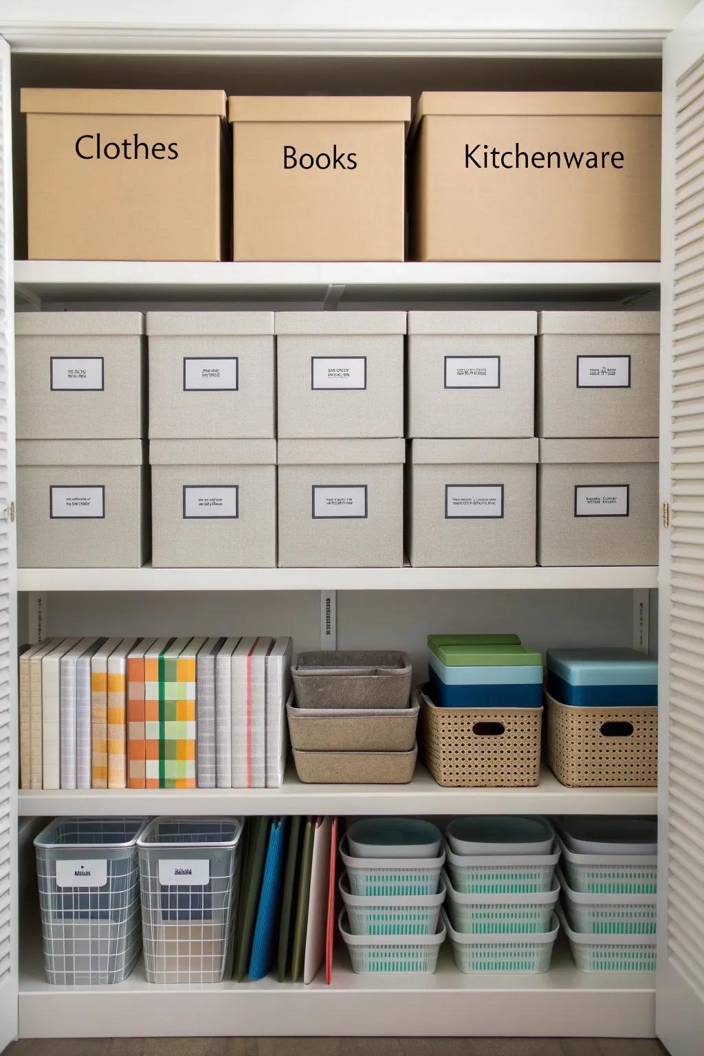 Grouping similar items makes it simpler to find what you need.