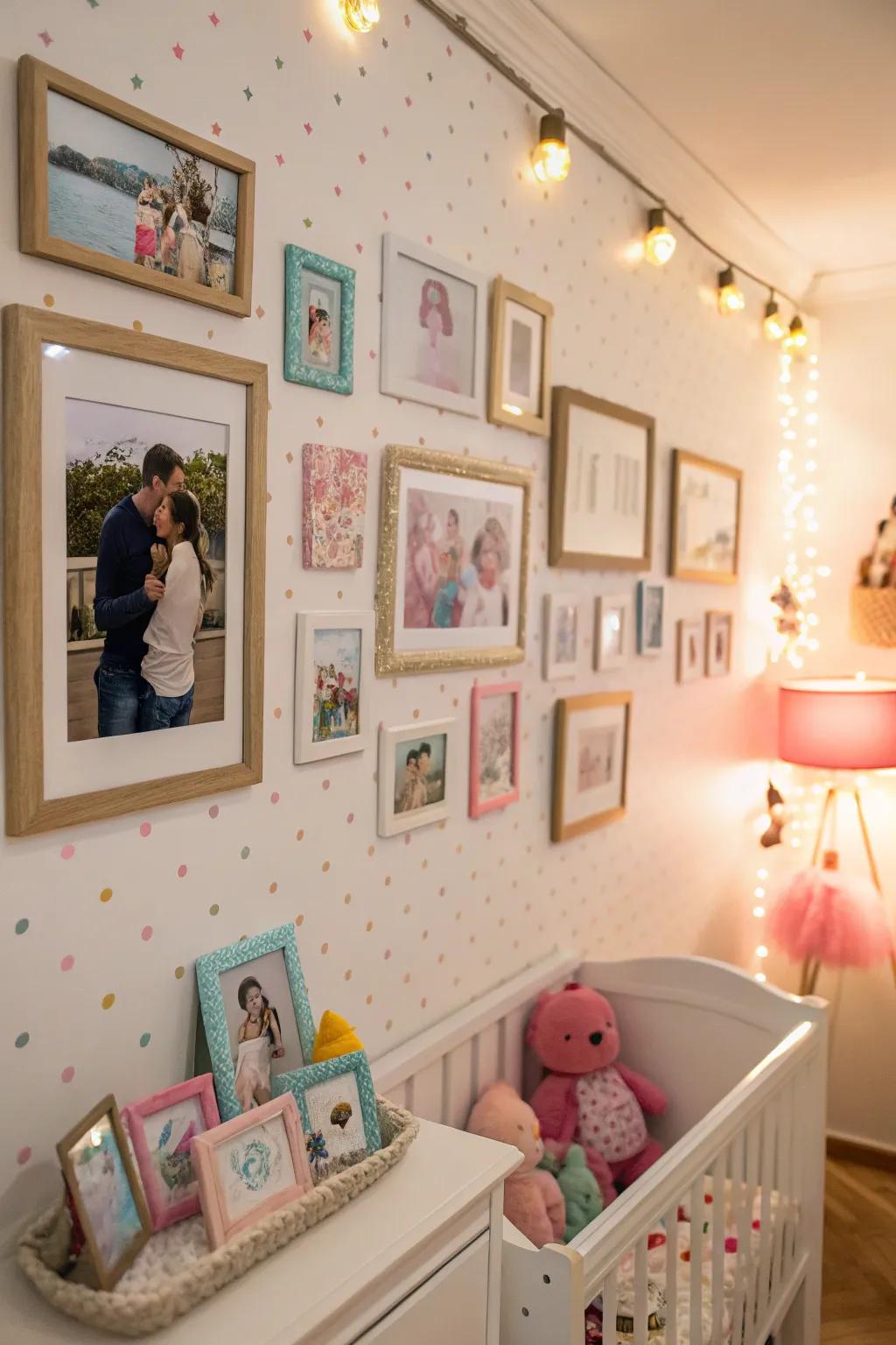 A photo wall enhances connections.