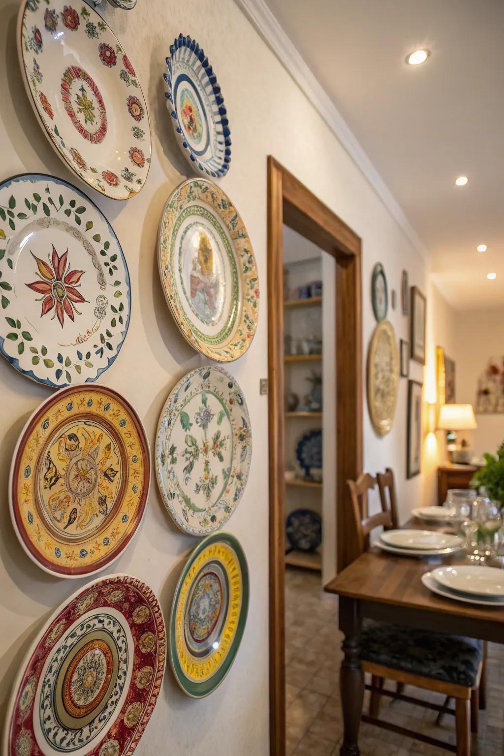 Decorative wall plates bring artistic style to your decor.