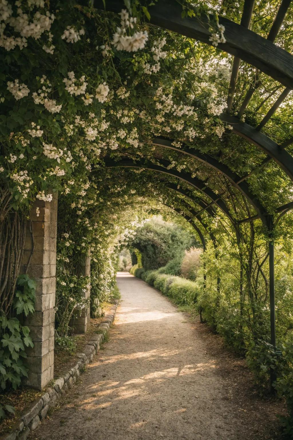 Step into a fairy tale with blossom-draped garden paths.
