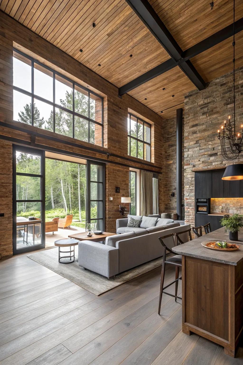 A mix of styles adds depth and individuality to the space.