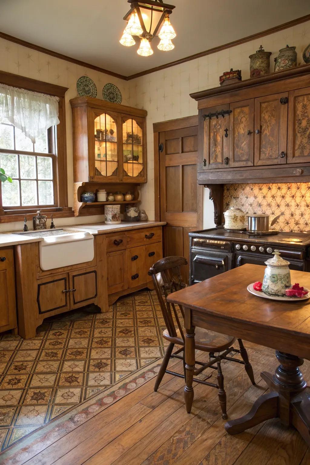 End grain floors offer unique texture and history.