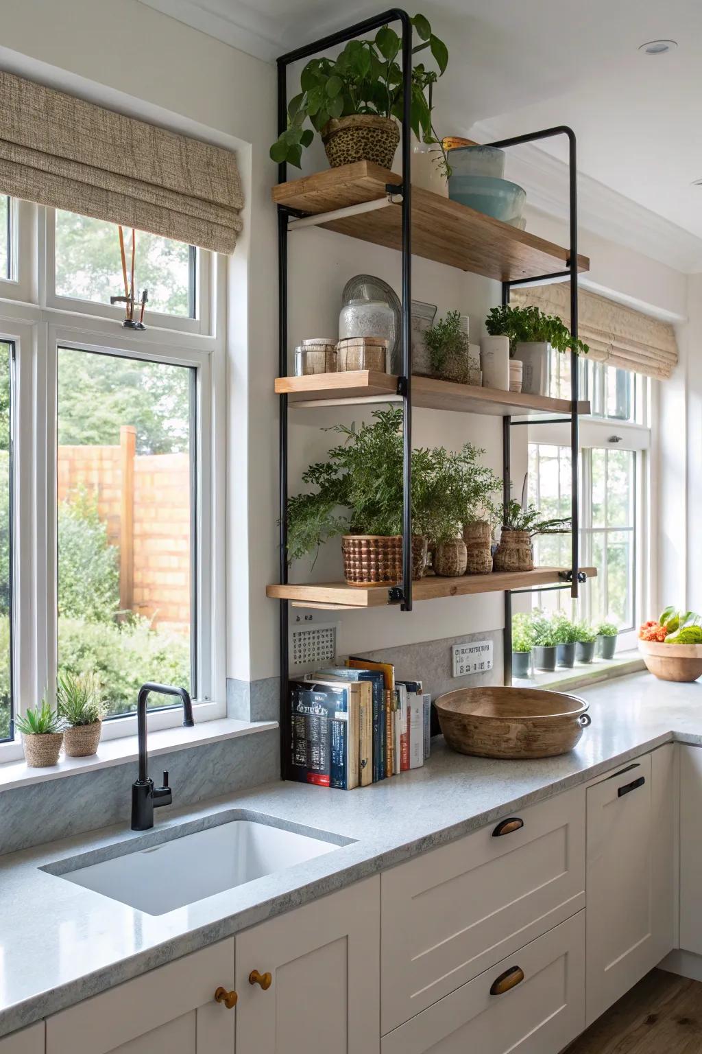 Adjustable shelves providing the flexibility to suit changing decor needs.
