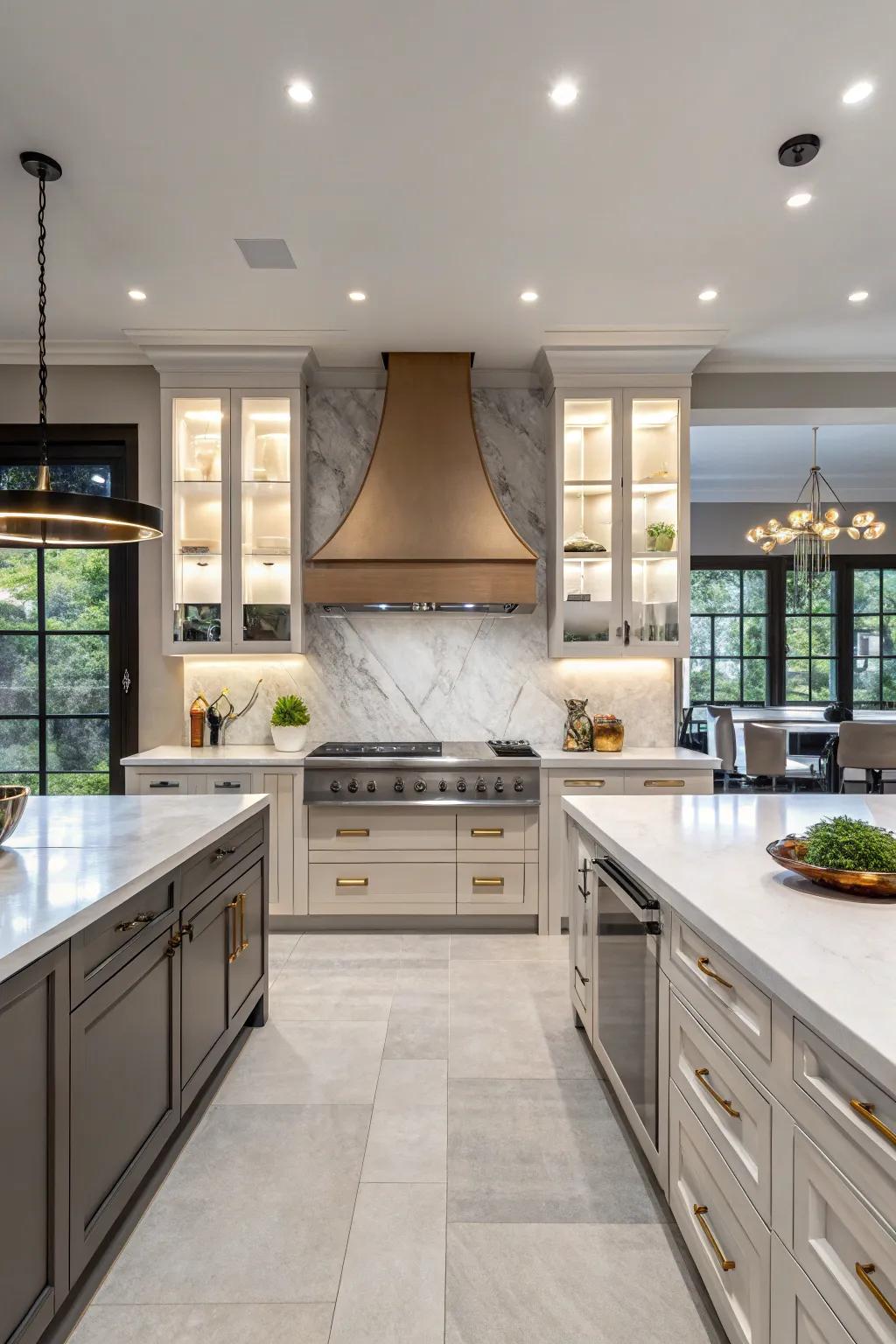 A range hood that also serves as a style statement.