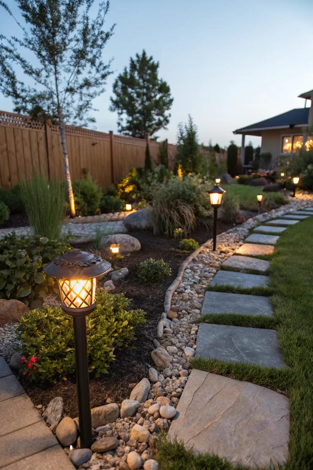 Solar lights present sustainable and captivating nighttime illumination.