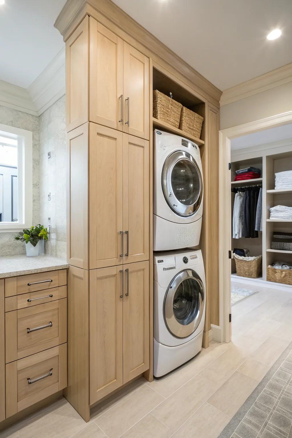 Achieve a cohesive design with custom-made built-in chests.