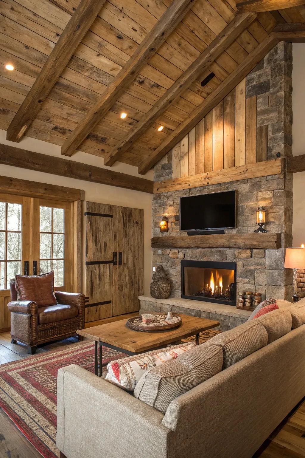 Country elements add warmth and character.