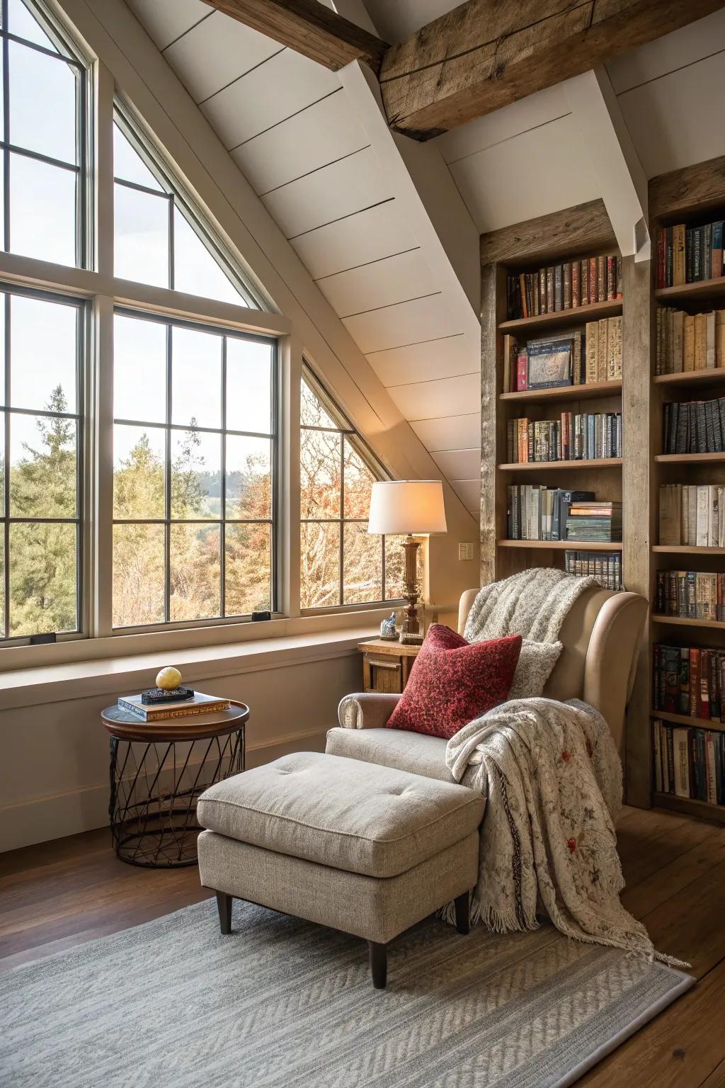 Establish a personal haven with a reading nook.