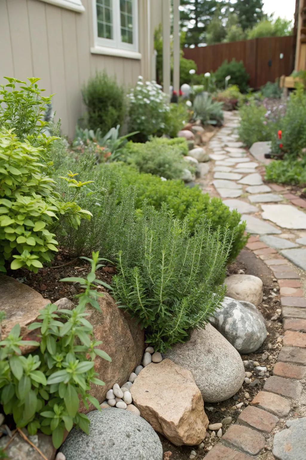 Plants you can eat grow well among stones.