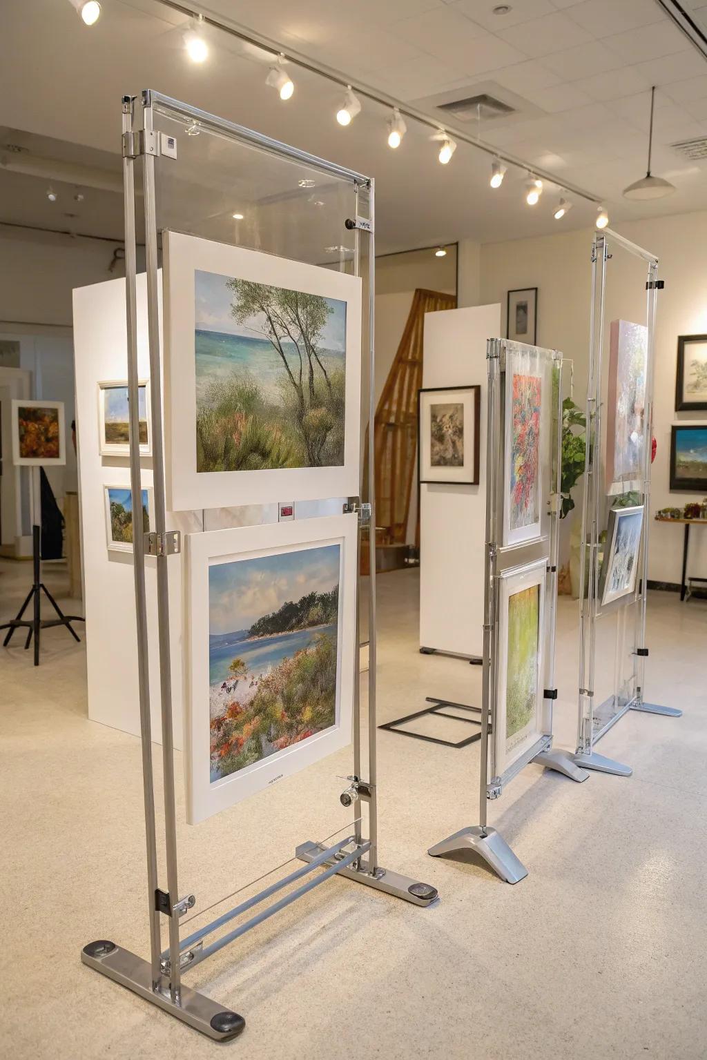 Crystal frames let artwork take center stage.