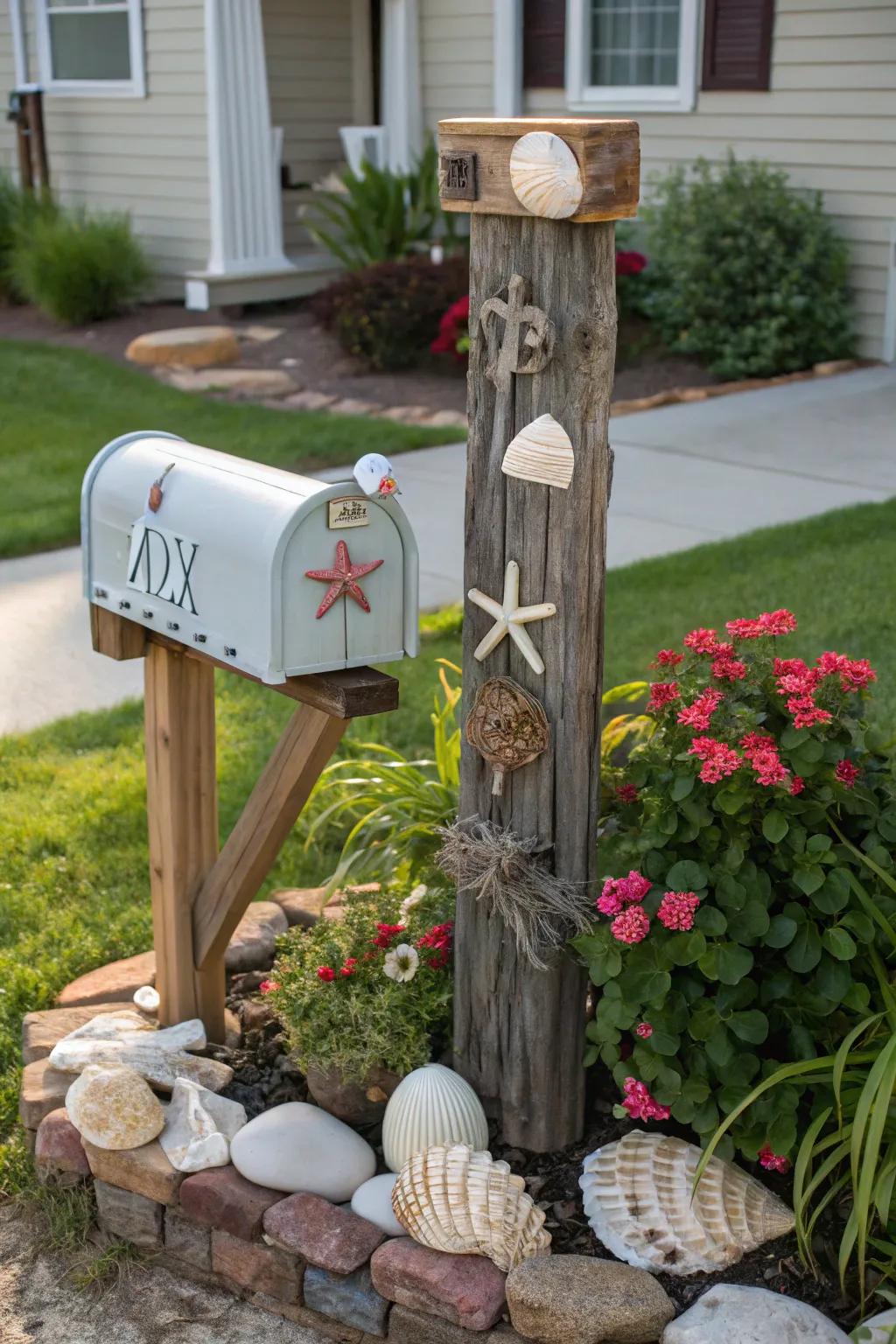 Showcase your personality with themed decor surrounding your mailbox.