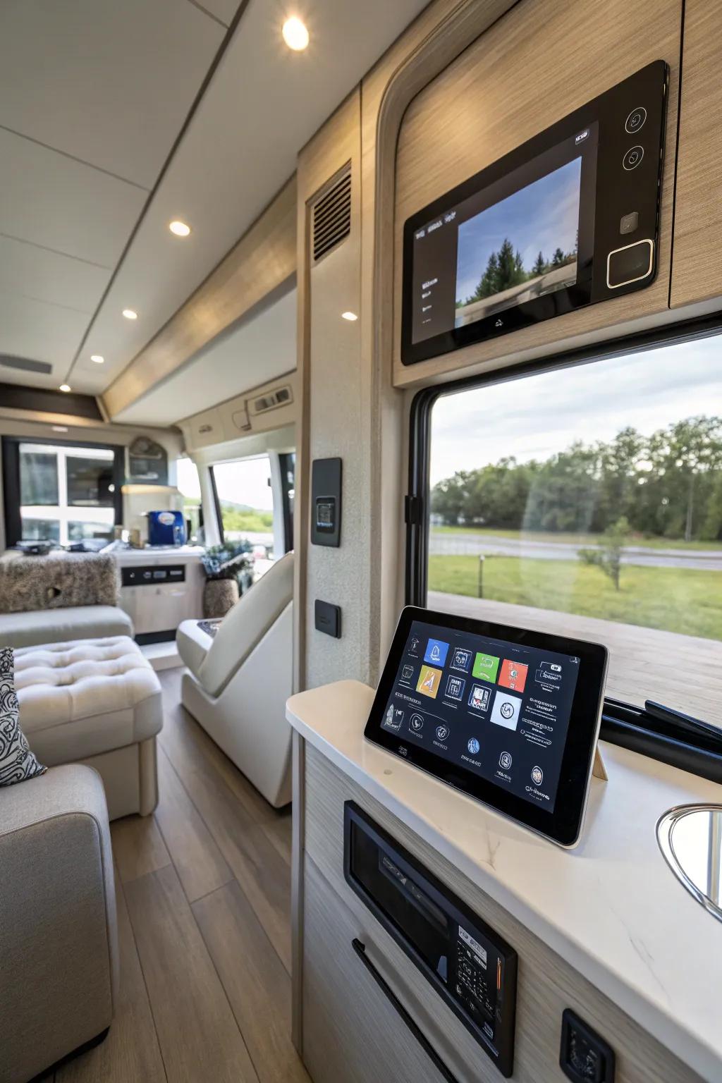 Astute dwelling tech tenders contemporary convenience and efficacy.